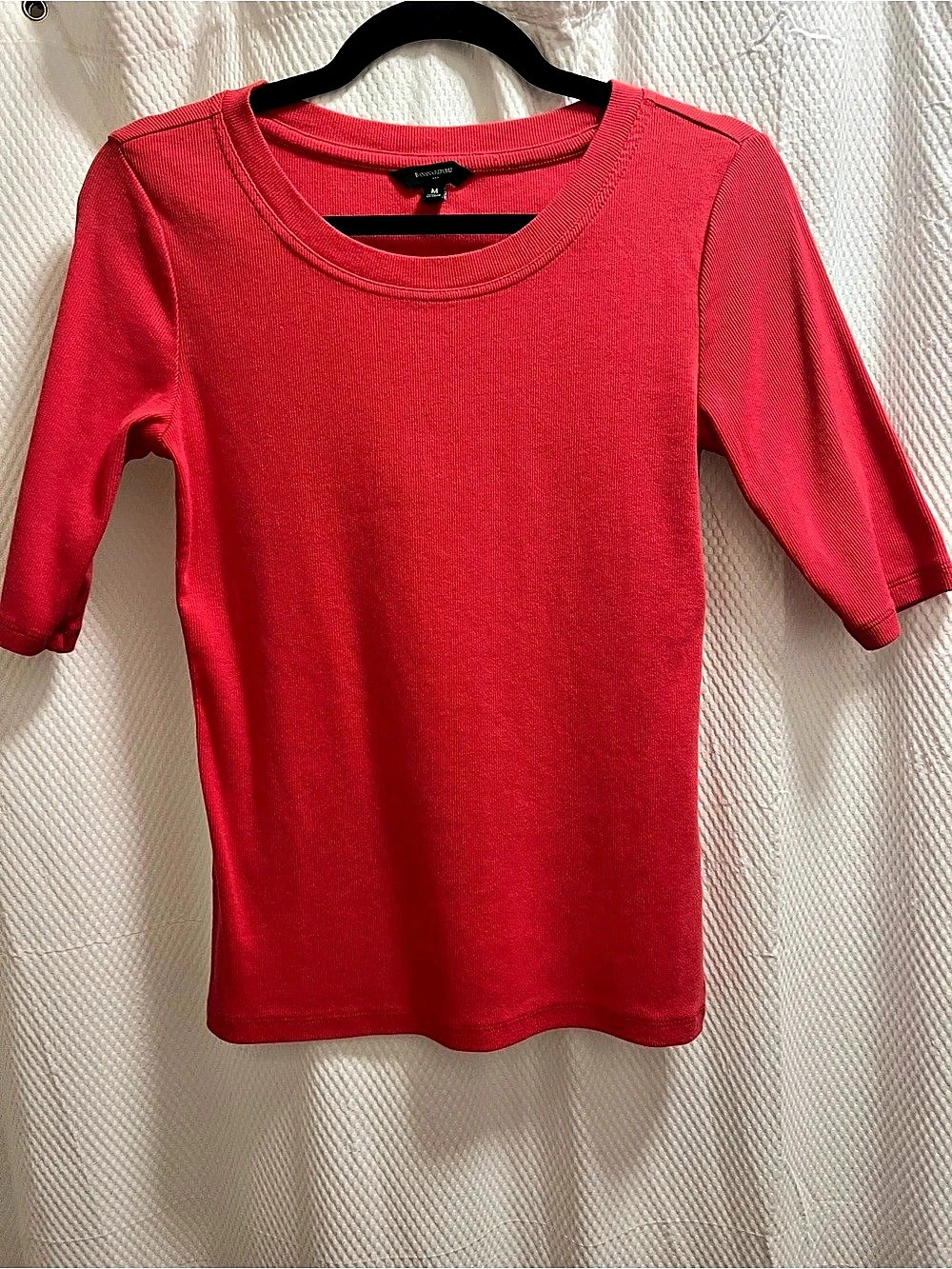 Banana Republic Ribbed Short Sleeve Top in Red Size Medium